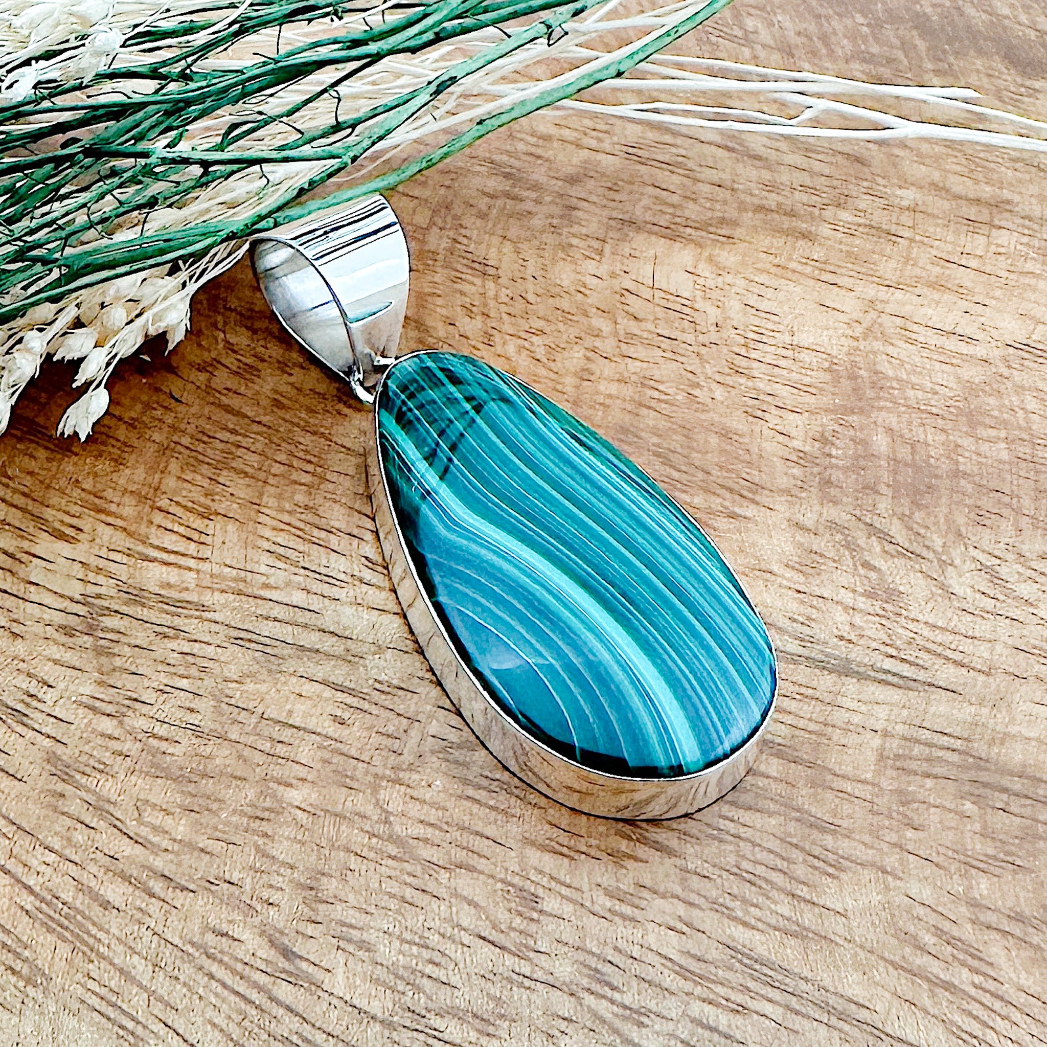 Large Malachite Pendant