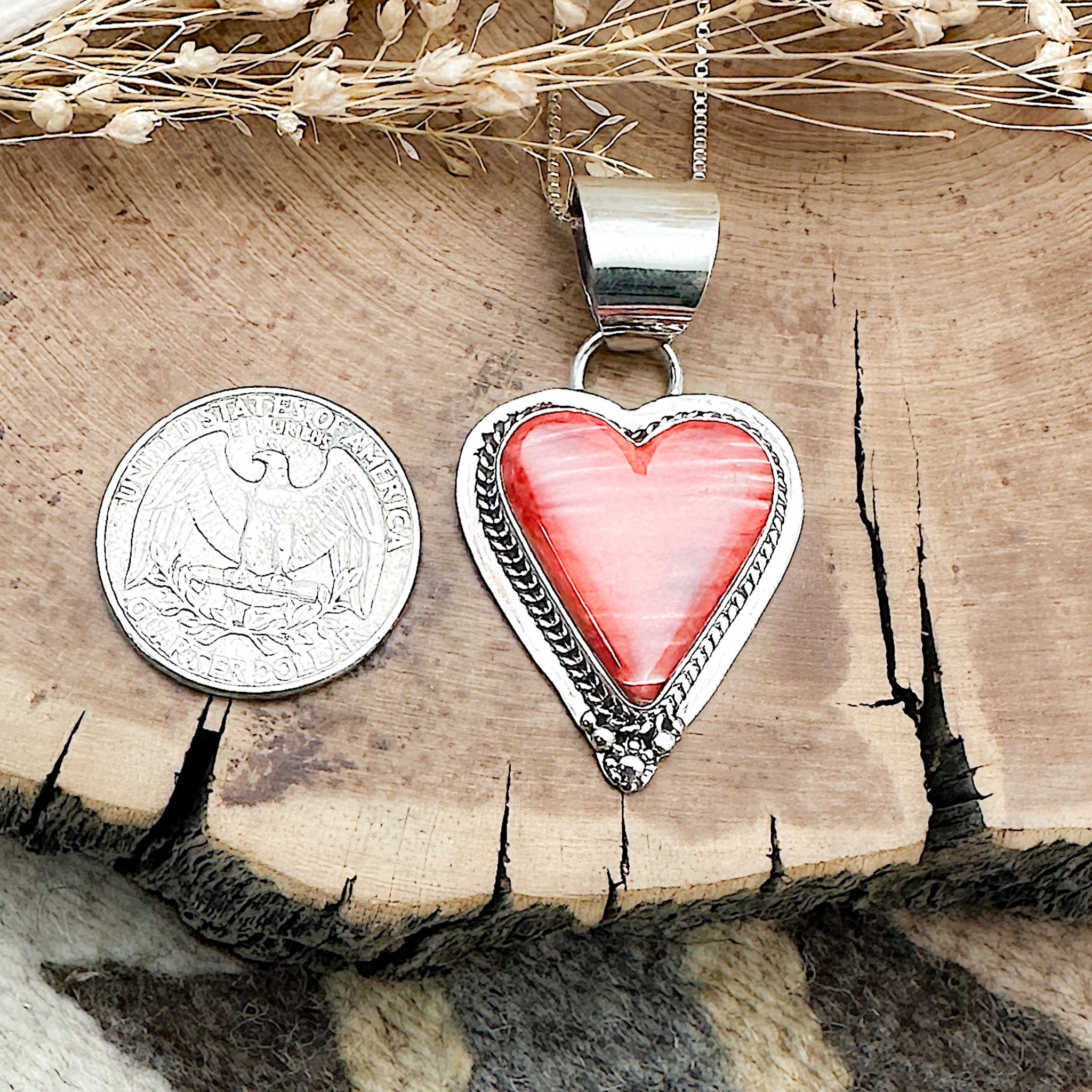 Spiny Oyster Heart Pendant