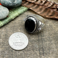 Black Onyx Ring Size 12.5