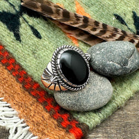 Black Onyx Ring Size 12.5