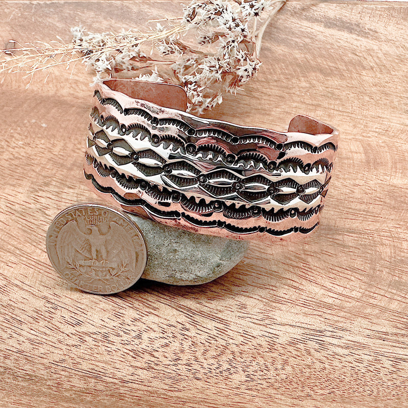 Copper & Silver Cuff Bracelet