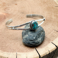 Blue Gem Turquoise Cuff Bracelet