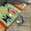 Silver Stamp Work Cuff Bracelet