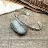 Silver Stamp Work Cuff Bracelet