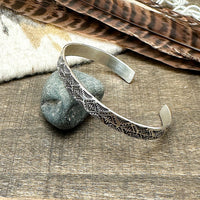 Silver Stamped Cuff Bracelet