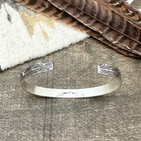 Silver Stamped Cuff Bracelet