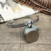 White Buffalo Cuff Bracelet With Stamp Work