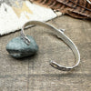 White Buffalo Cuff Bracelet With Stamp Work