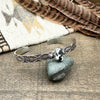 White Buffalo Cuff Bracelet With Stamp Work