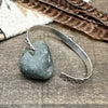 Red Coral Cuff Bracelet With Stamp Work