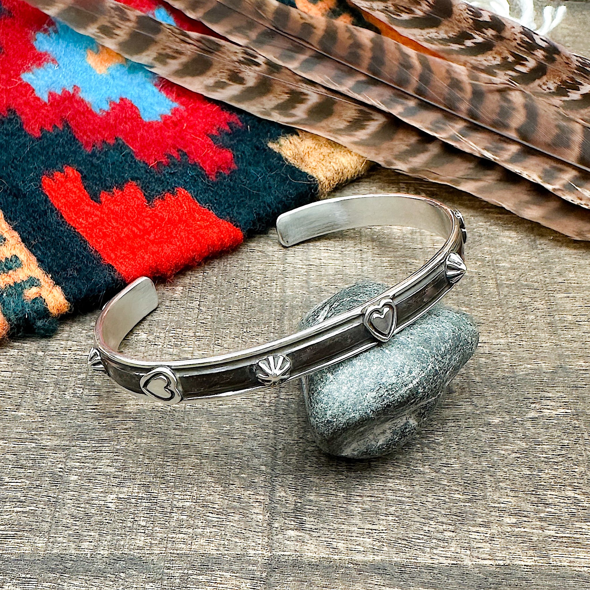 Heart & Star Cuff Bracelet