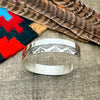 Silver Stamp Work Cuff Bracelet