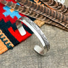 Silver Stamp Work Cuff Bracelet