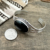 Black Onyx Cuff Bracelet