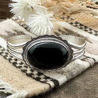 Black Onyx Cuff Bracelet