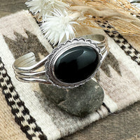 Black Onyx Cuff Bracelet