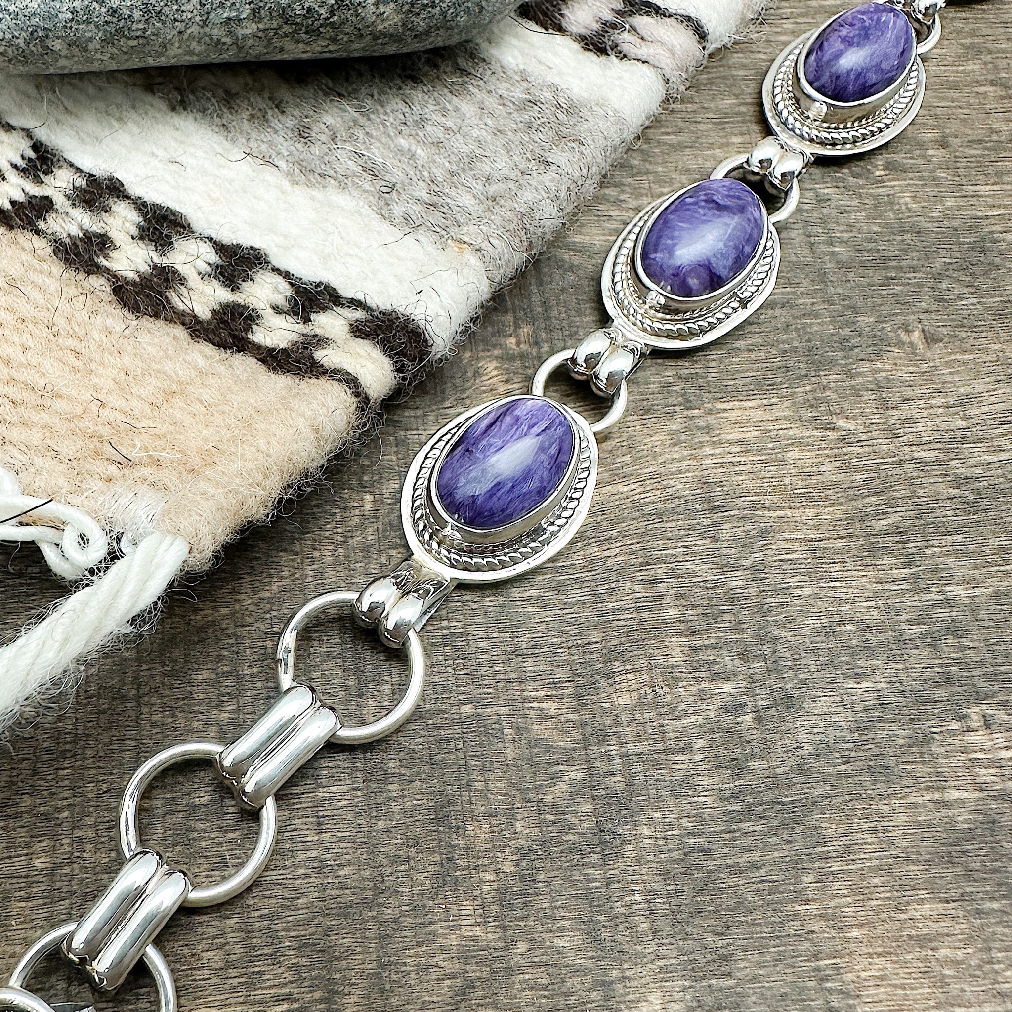 Charoiite Link Bracelet