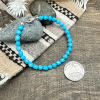 Kingman Turquoise Beaded Bracelet