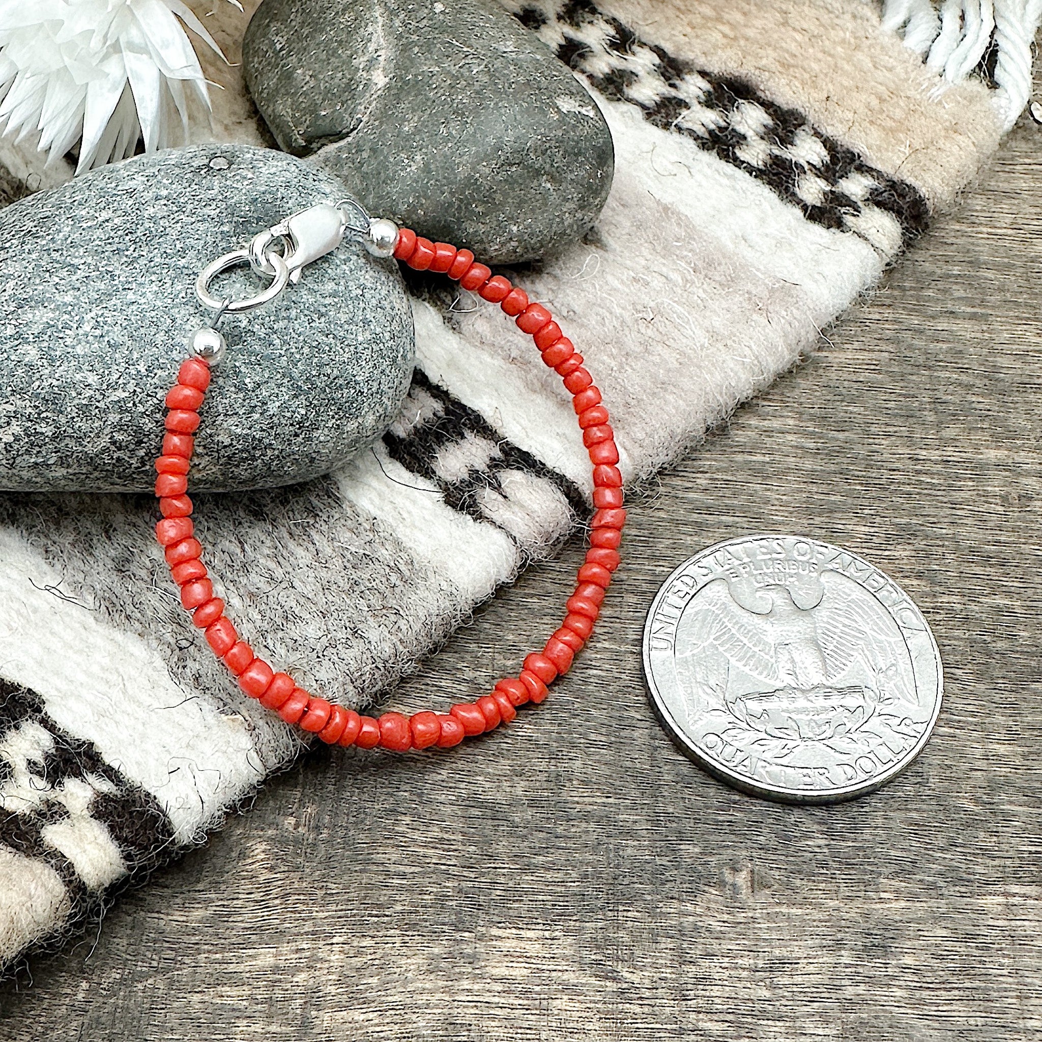 Red Coral Baby Bracelet