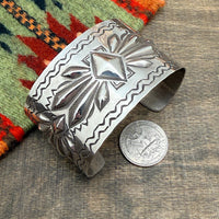 Repoussé & Stamped Cuff Bracelet