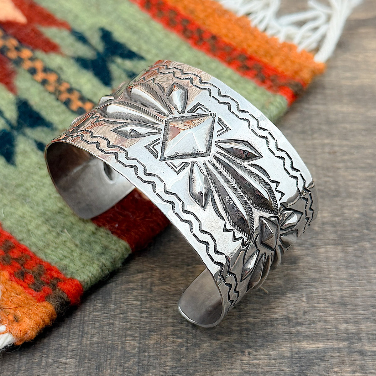 Repoussé & Stamped Cuff Bracelet