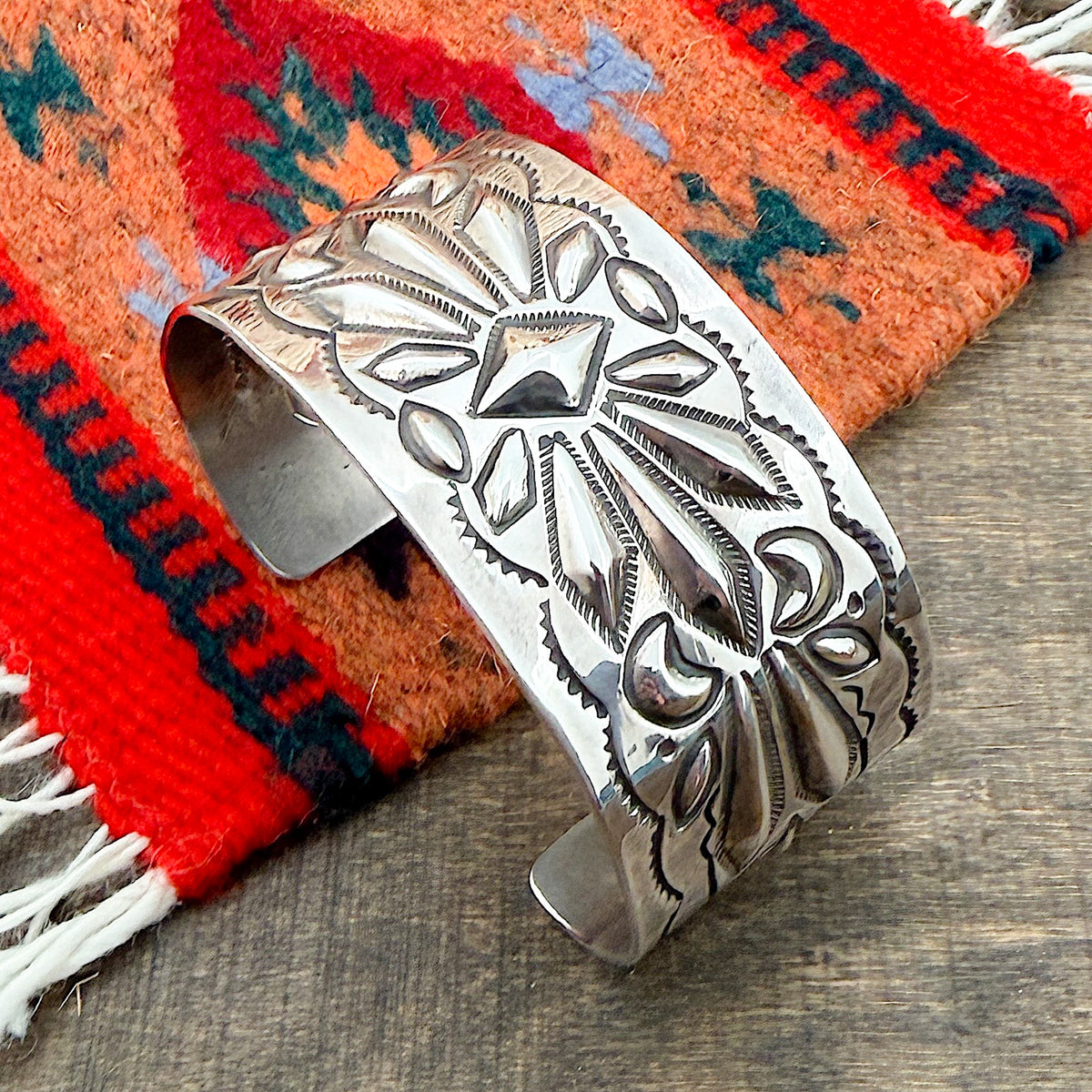 Repoussé & Stamped Cuff Bracelet
