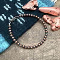 4mm Copper Pearl Bracelet