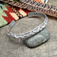 Large Stamped Cuff Bracelet