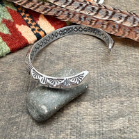 Large Stamped Cuff Bracelet