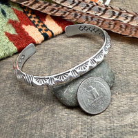 Large Stamped Cuff Bracelet