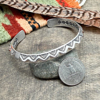Large Stamped Cuff Bracelet