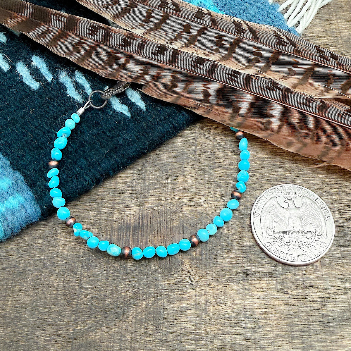 Turquoise & Copper Bracelet