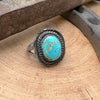 Vintage Blue Gem Turquoise Ring Size 6