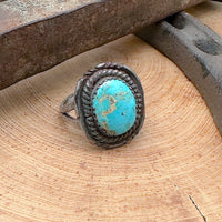 Vintage Blue Gem Turquoise Ring Size 6
