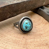 Vintage Lone Mountain Turquoise Ring Size 6.5