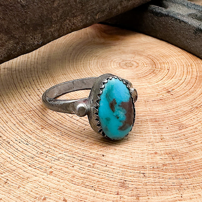 Vintage Bisbee Turquoise Ring Size 7.5