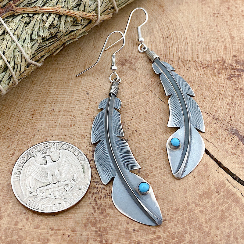 Long Feather Earrings