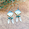 Mother Of Pearl & Turquoise Earrings