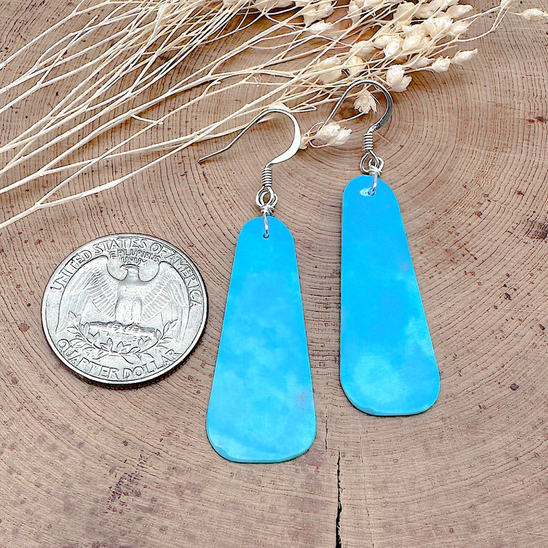 Santo Domingo Turquoise Slab Earrings