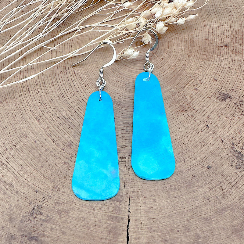 Santo Domingo Turquoise Slab Earrings