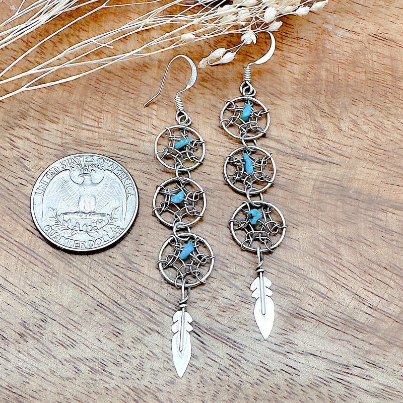 Long Dream Catcher Earrings