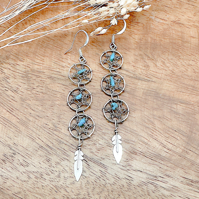 Long Dream Catcher Earrings