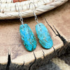 Santo Domingo Turquoise Slab Earrings