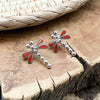 Red Coral Dragonfly Earrings