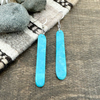 Santo Domingo Turquoise Slab Earrings