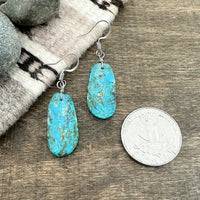 Santo Domingo Turquoise Slab Earrings