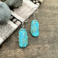 Santo Domingo Turquoise Slab Earrings