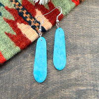 Kewa (Santo Domingo) Turquoise Slab Earrings