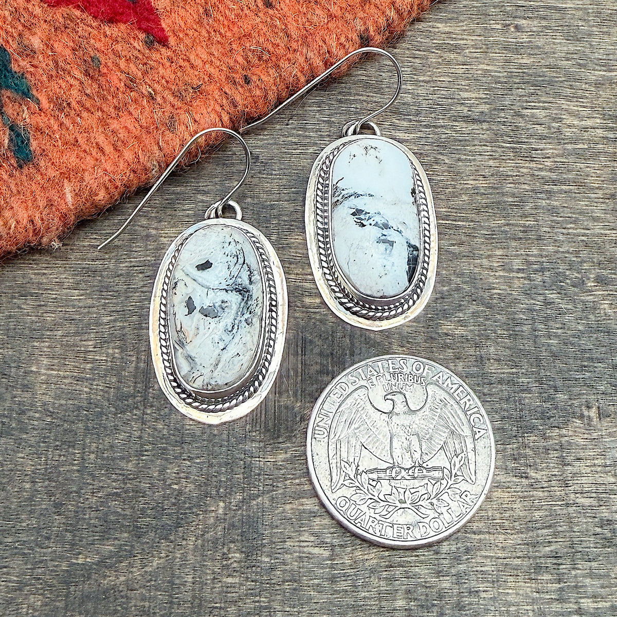 White Buffalo Earrings