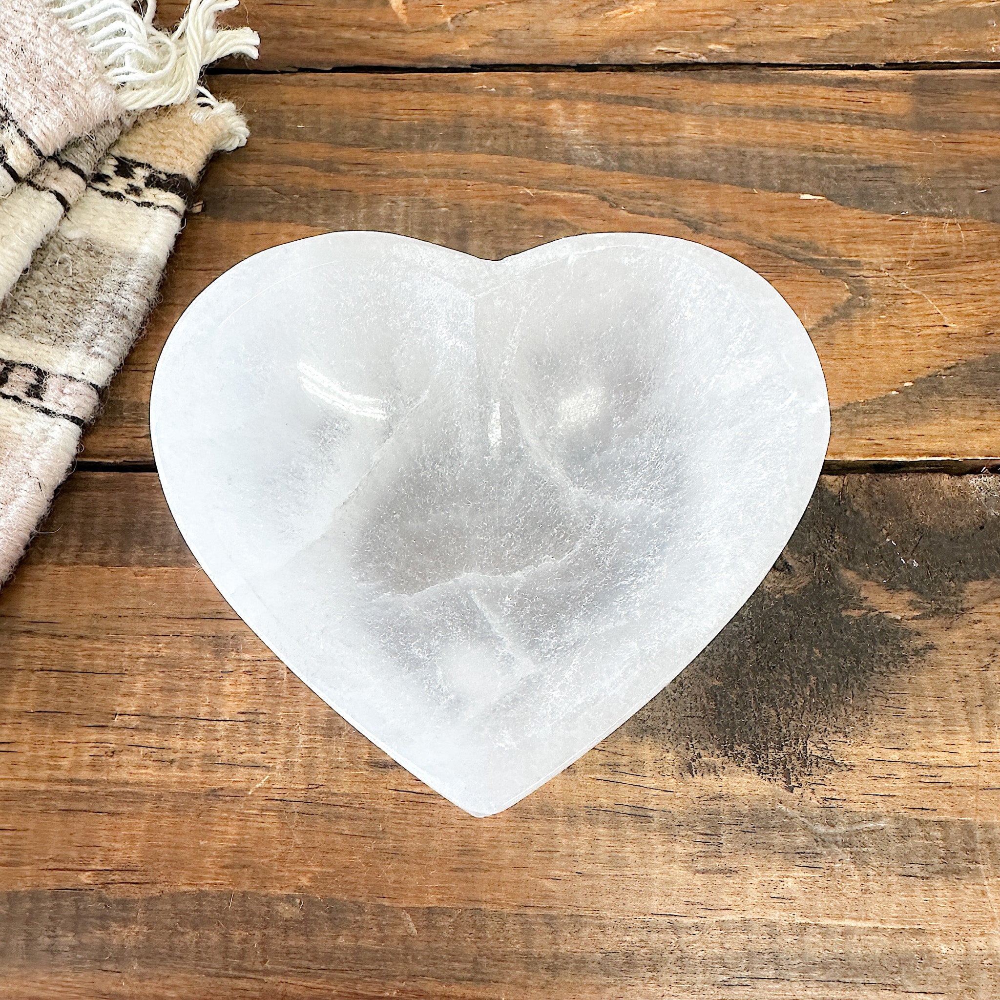 Selenite Heart Bowl